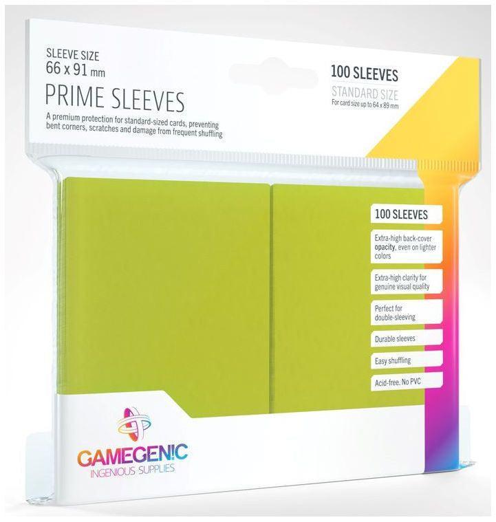 Gamegenic Prime Card Sleeves Lime (66mm x 91mm) (100 Sleeves Per Pack) - Gap Games