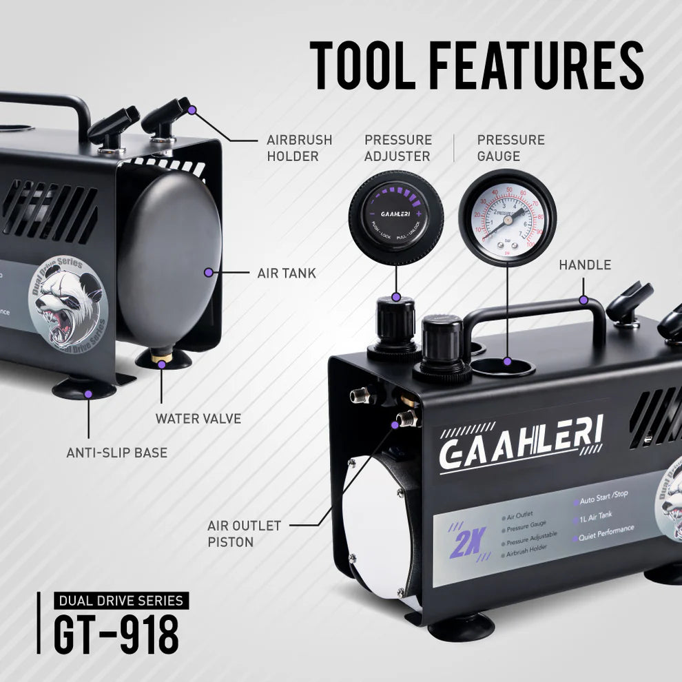 Gaahleri Dual Drive Series GT-918 Air Compressor