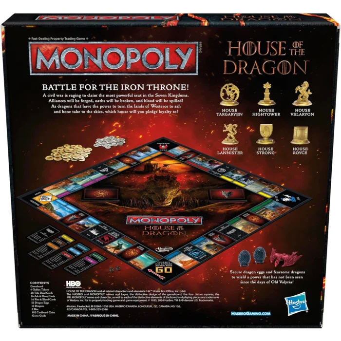 Monopoly - Game of Thrones: House of the Dragon Edition Board Game
