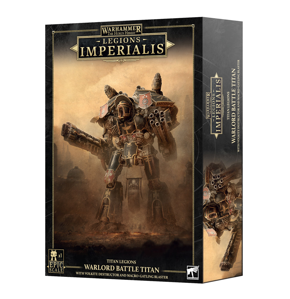 Legions Imperialis: Warlord Battle Titan With Volkite Destructor and Macro Gatling Blaster - Pre-Order