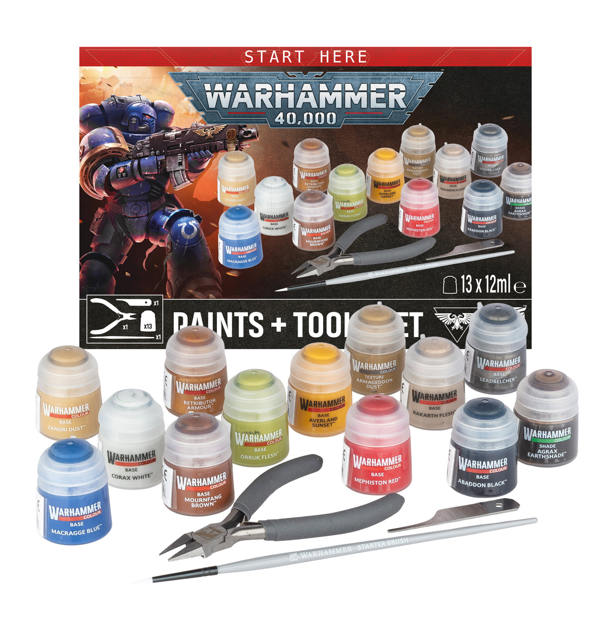 Warhammer 40,000: Paints + Tools Set - Pre-Order
