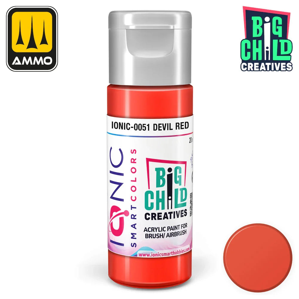 Ionic - Acrylic Paints - Devil Red 20ml