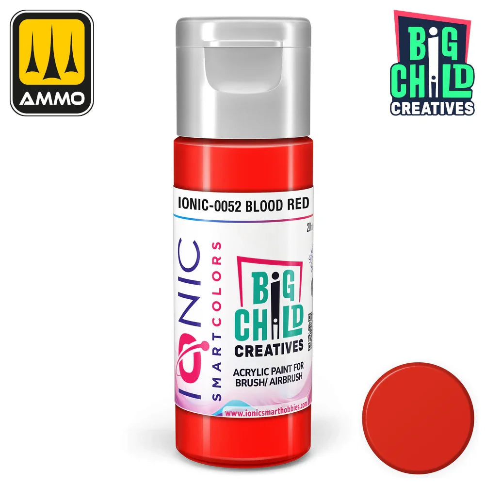 Ionic - Acrylic Paints - Blood Red 20ml