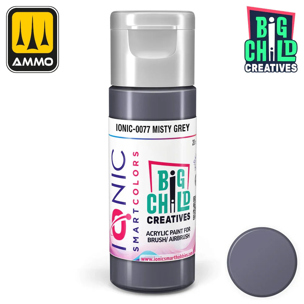 Ionic - Acrylic Paints - Misty Grey 20ml