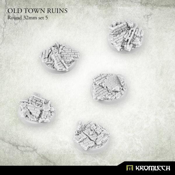 KROMLECH Old Town Ruins Round 32mm Set 5 (5) - Gap Games