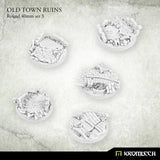 KROMLECH Old Town Ruins Round 40mm Set 3 (5) - Gap Games