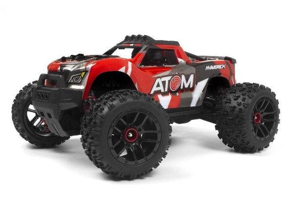 Maverick 1/18 Atom RTR 4WD Electric RC Monster Truck - Red - Gap Games