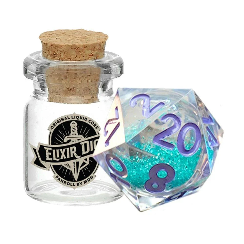 MDG Individual D20 Elixir Liquid Core Dice, Vanishing Oil main image 0