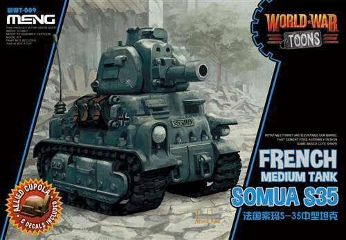 Meng French Medium Tank Somua S-35 (Cartoon Model) Plastic Model Kit - Gap Games