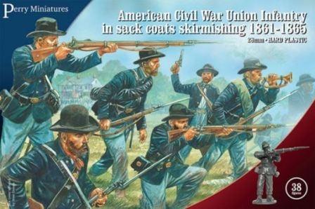 Perry Miniatures - Plastic American Civil War Union Infantry in Sack Coats Skirmishing 1861-65 - Gap Games