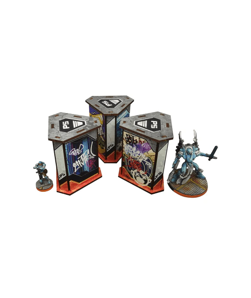 Micro Art Studio - Precinct Sigma Newsstands (3) PREPAINTED (grey)