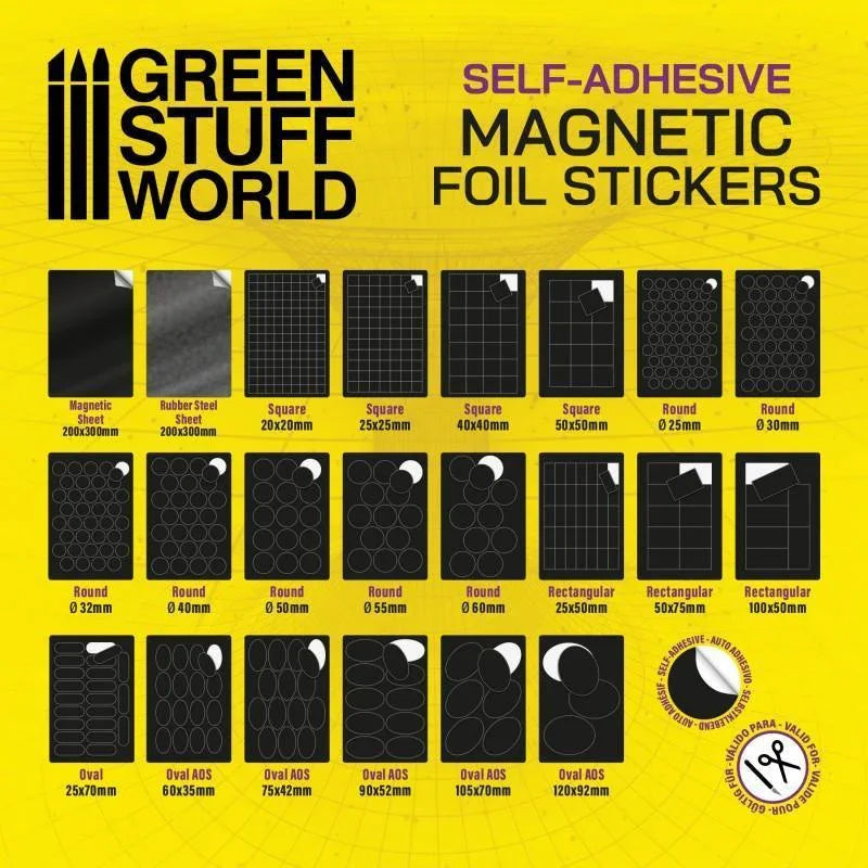 Rectangular Magnetic Sheet SELF-ADHESIVE - 25x50mm - Gap Games