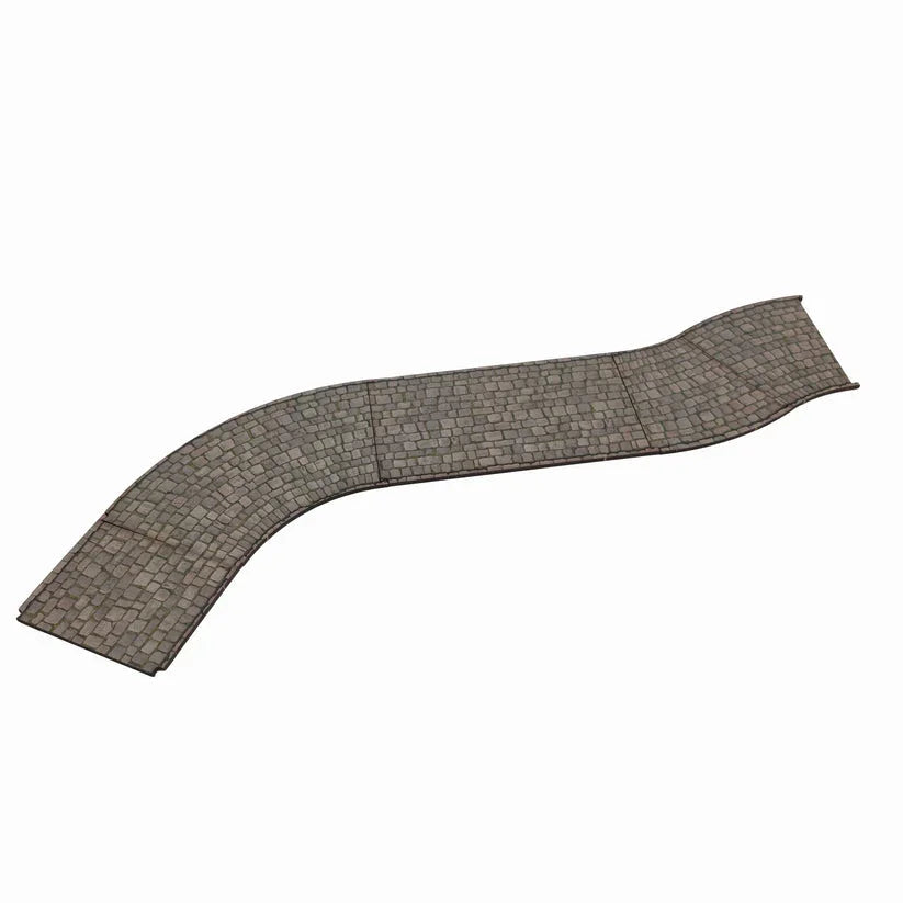 Battlefield Accessories: Roads - 98mm width (TTR) Cobbled