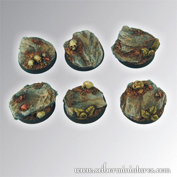 Rocky 25 mm round bases (5) - Gap Games