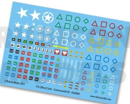 Rubicon Models - Commonwealth Vehicle Decals - Set 2 - Gap Games