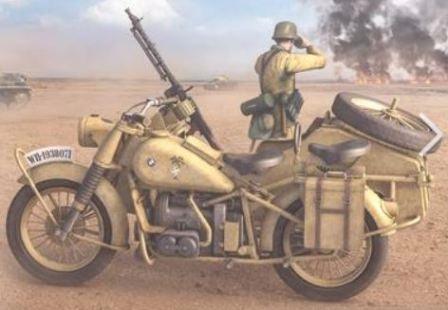Rubicon Models - German R75 Motorcycle w Sidecar - DAK - Gap Games