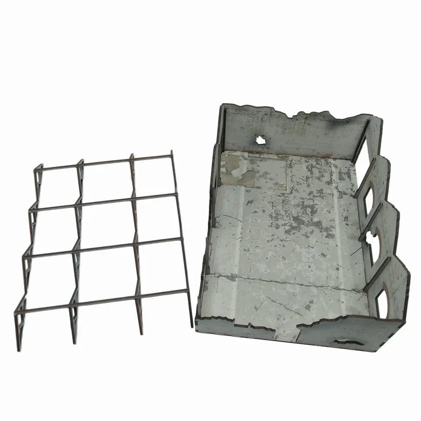 Battlefield Accessories: Ruined Factory - 28mm (TTR) (Brick Windows)