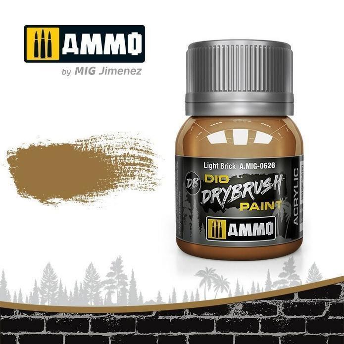 SALE Ammo by MIG A.MIG-0626 Drybrush Light Brick - Gap Games