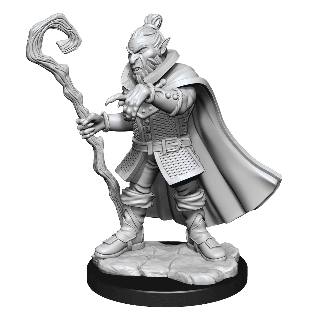 SALE Critical Role Unpainted Miniatures Hobgoblin Wizard and Druid Male - Gap Games