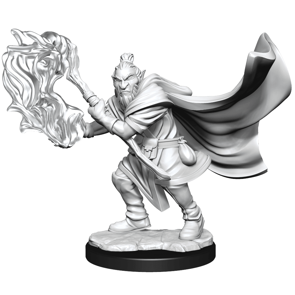 SALE Critical Role Unpainted Miniatures Hobgoblin Wizard and Druid Male - Gap Games