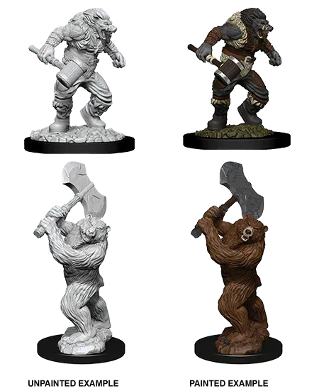 SALE D&D Nolzurs Marvelous Unpainted Miniatures Wereboar & Werebear - Gap Games