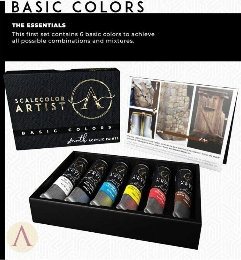 Scale 75 Scalecolor Artist Basic Colours Paint Set - Gap Games