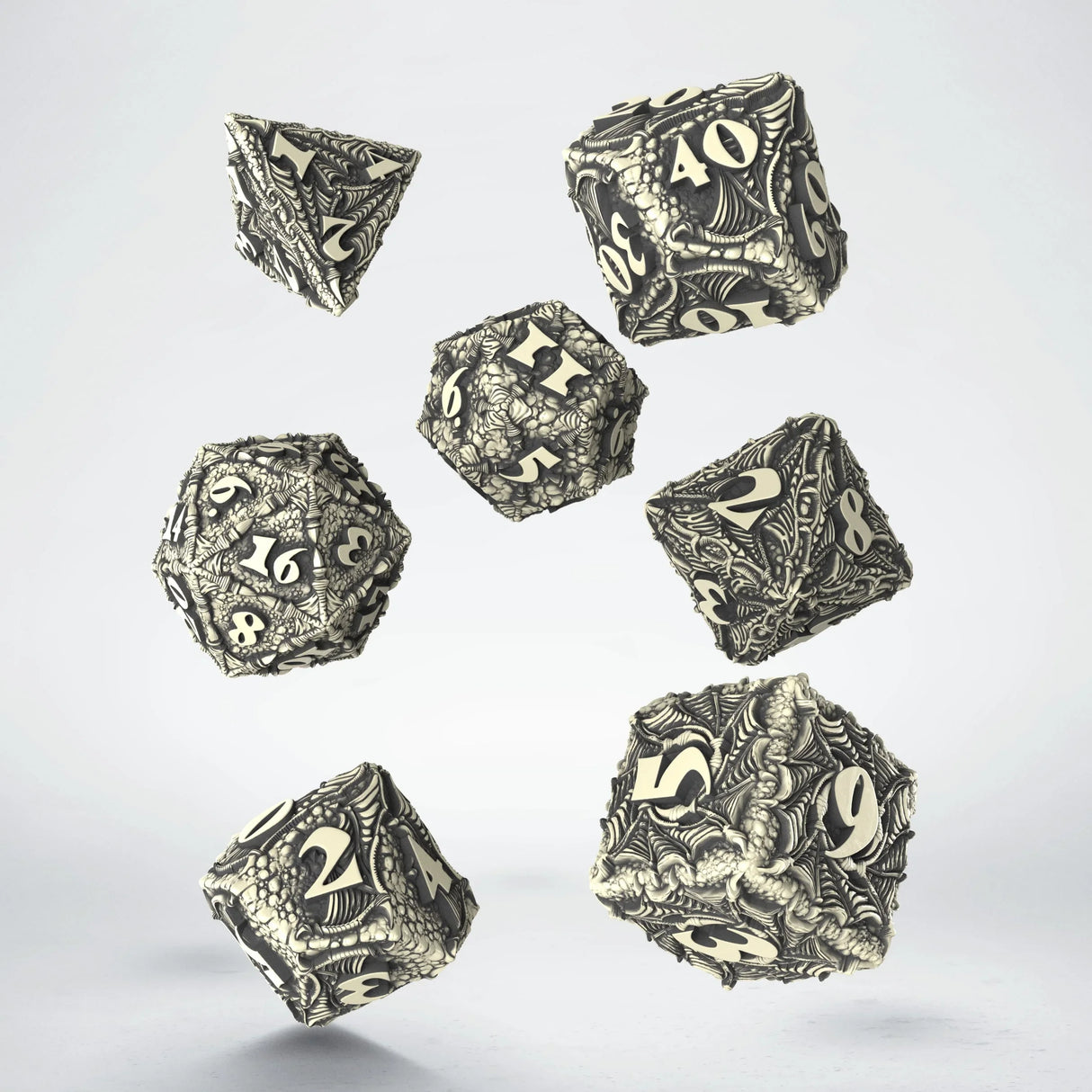 Q Workshop - Dracopolis - The Scandinavian Blackfang Dice Set 7