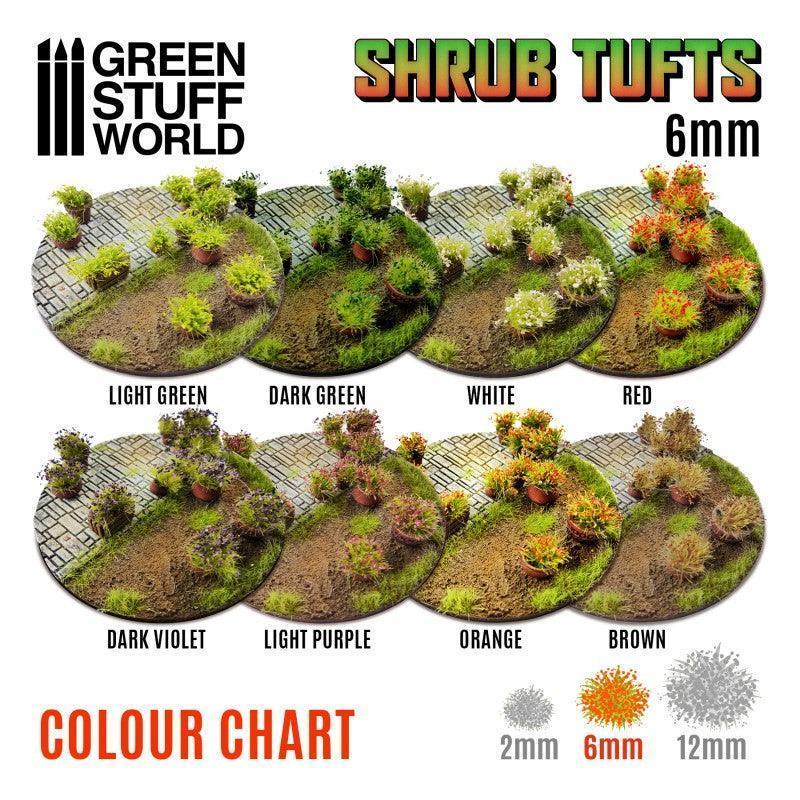 Shrubs TUFTS - 6mm self-adhesive - LIGHT GREEN - Gap Games