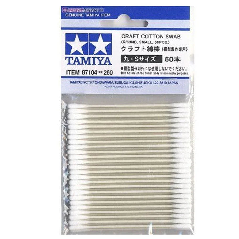 Tamiya Craft Cotton Swab - Round/Small 50pcs - Gap Games