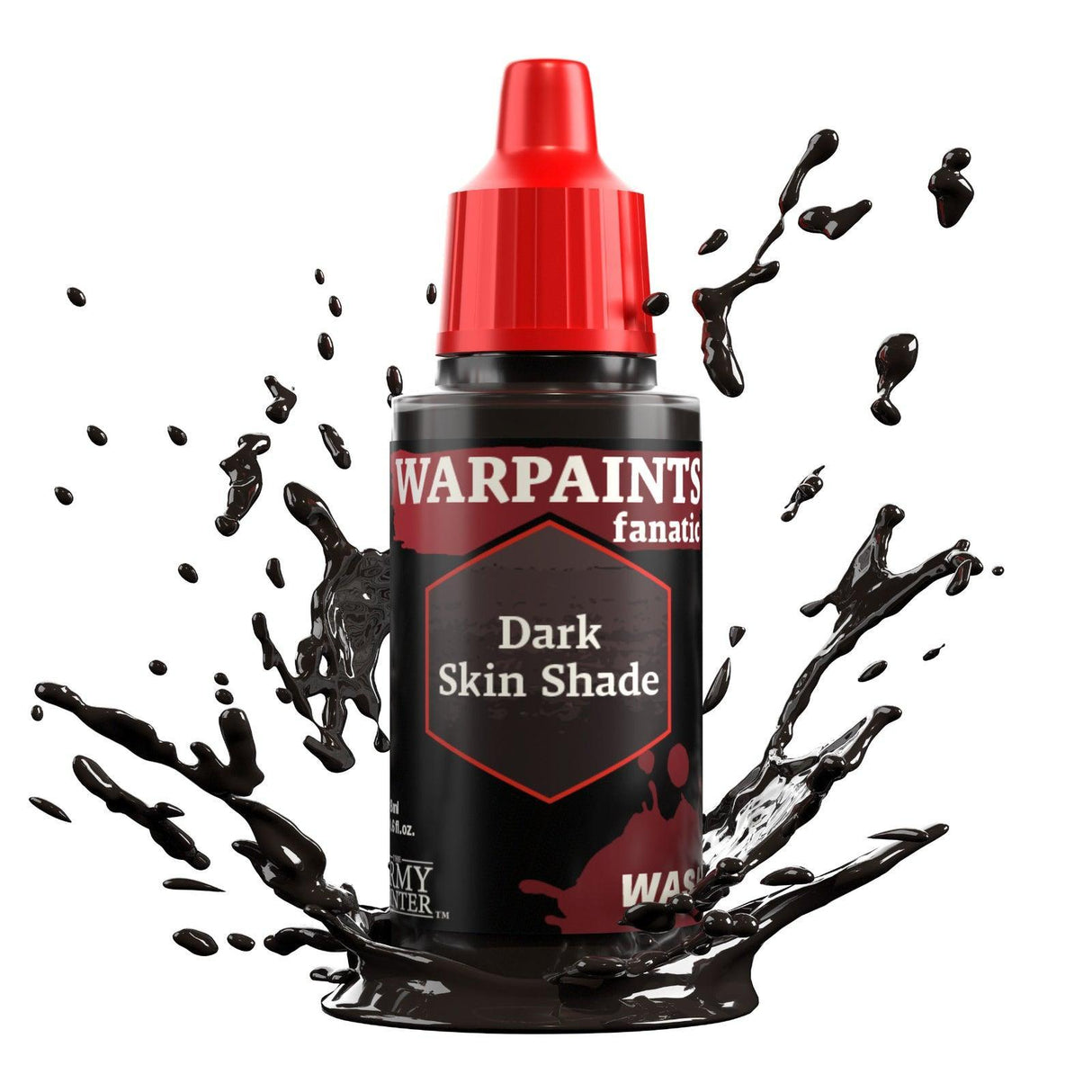 The Army Painter Warpaints Fanatic Wash: Dark Skin Shade - 18ml Acrylic Paint - Gap Games