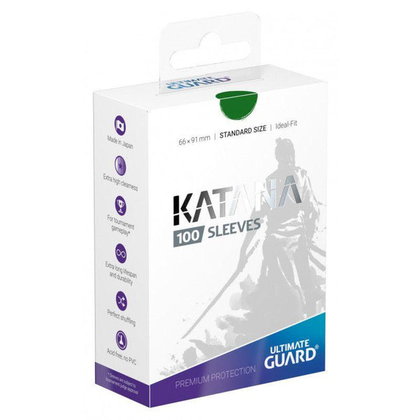 Ultimate Guard Katana Standard Size Sleeves Green (100) - Gap Games