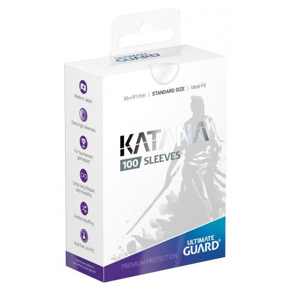 Ultimate Guard Katana Standard Size Sleeves Transparent (100) - Gap Games