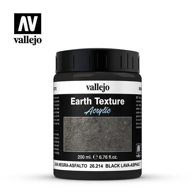 Vallejo 26214 Diorama Effects - Black Lava 200ml - Gap Games