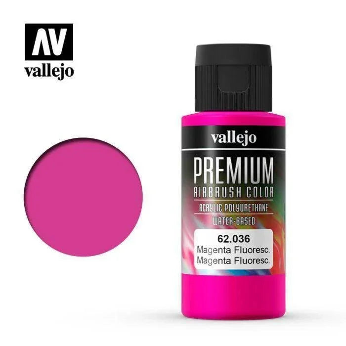 Vallejo 62036 Premium Colour - Fluorescent Magenta 60 ml - Gap Games