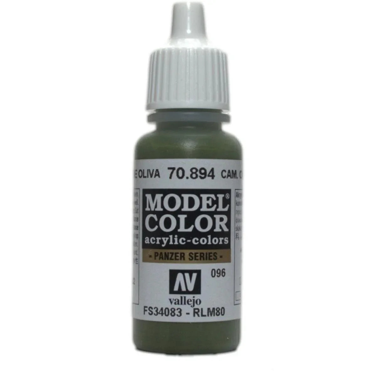 Vallejo Model Color Acrylfarbe 70894 Cam.Olive Green – 17 Ml, Hochpigmentiert & Wasserbasiert Für Modellbau