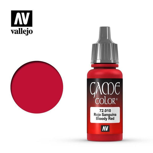 Vallejo 72010 Game Color - Bloody Red 17 ml Acrylic Paint - Gap Games