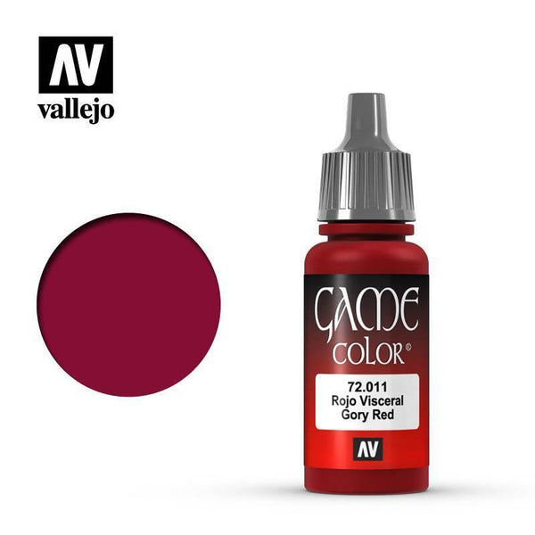Vallejo 72011 Game Color - Gory Red 17 ml Acrylic Paint - Gap Games