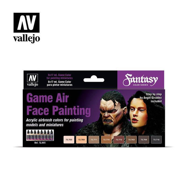 Vallejo 72865 Game Air Special Set Face Painting (by Angel Giraldez) 8 Colour Set - Gap Games