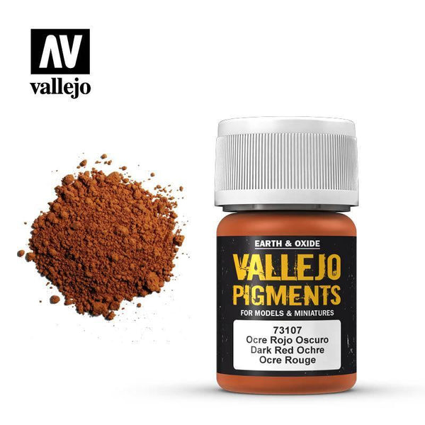 Vallejo 73107 Pigments - Dark Red Ochre 30 ml - Gap Games