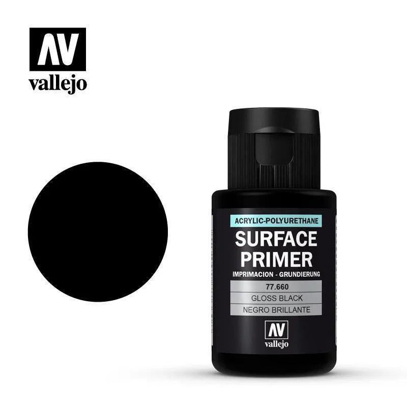 Vallejo 77660 Gloss Black Primer 32ml - Gap Games