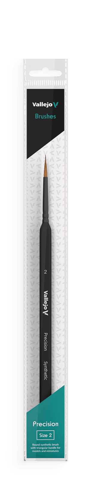 Vallejo Brushes - Precision - Round Synthetic Brush Triangular Handle No.2 - Gap Games