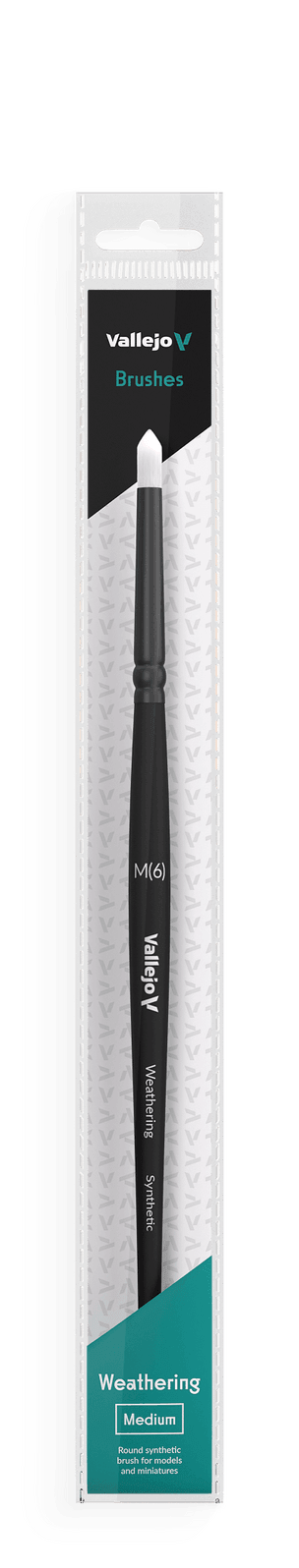 Vallejo Brushes - Weathering Round - Synthetic Brush Medium - Gap Games