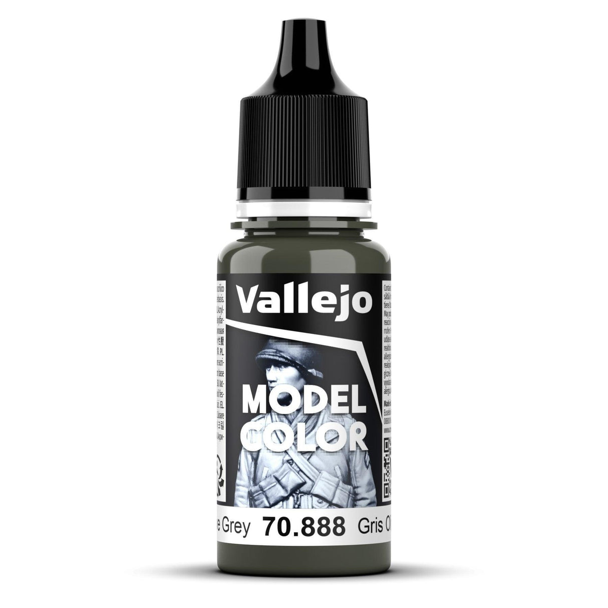 Vallejo Model Colour #107 - Olive Grey - 18 ml Matt Acrylic Paint - Gap Games