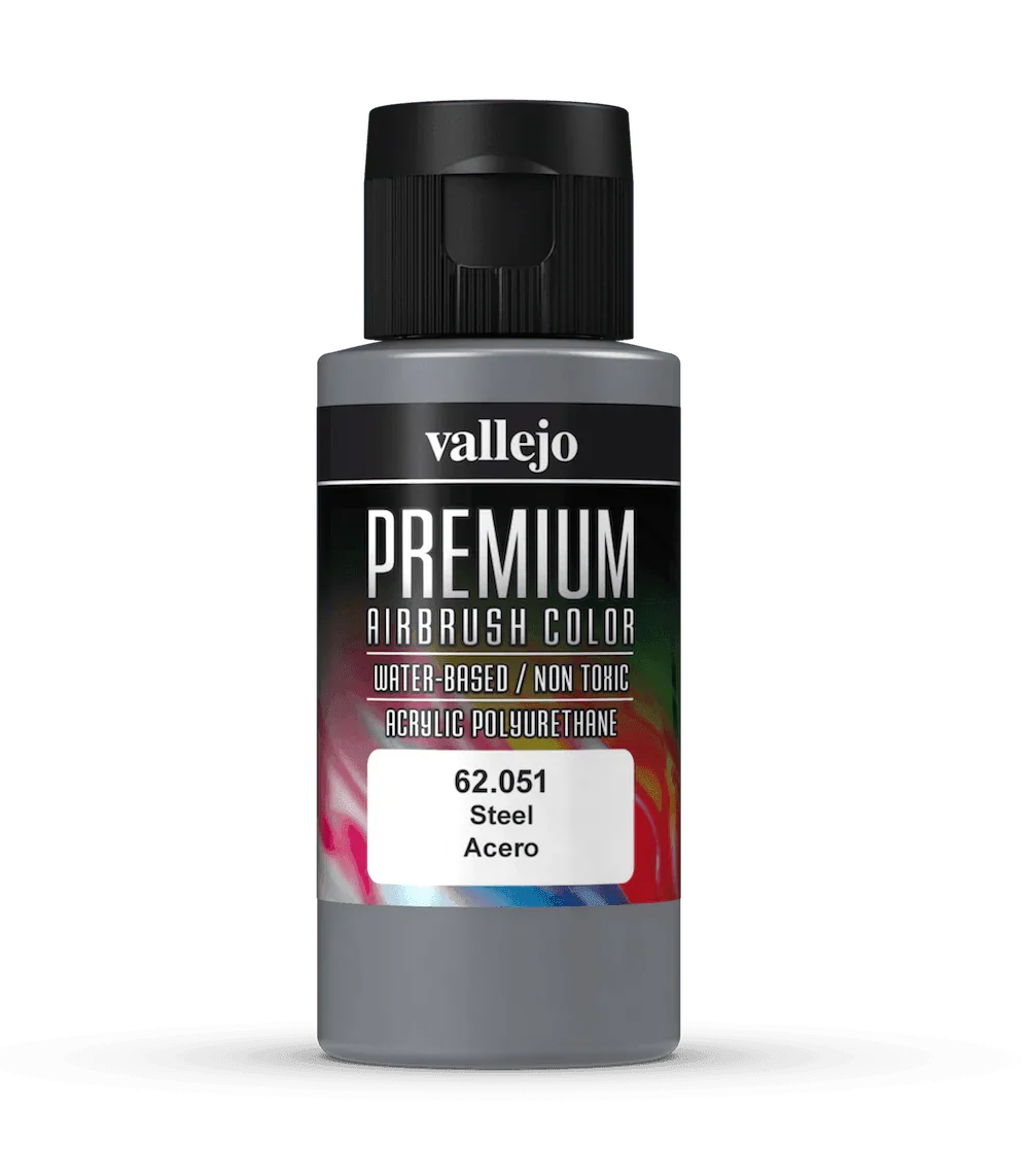 Vallejo Premium Colour - Steel 60 ml - Gap Games