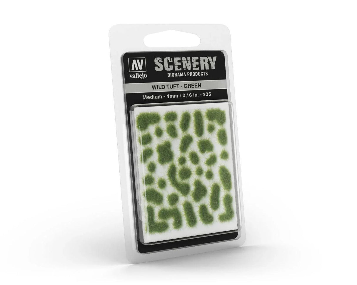 Vallejo Scenery SC406 4mm Wild Tuft - Green - Gap Games