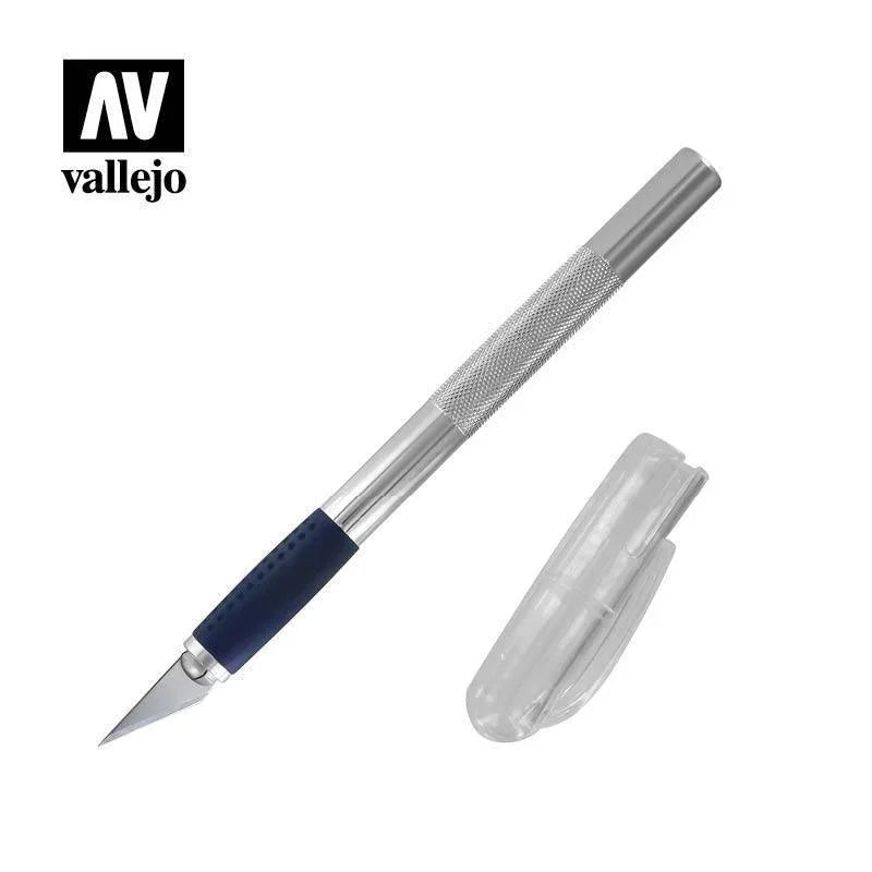 Vallejo T06007 Tools Soft Grip Craft Knife no.1 with #11 Blade - Gap Games