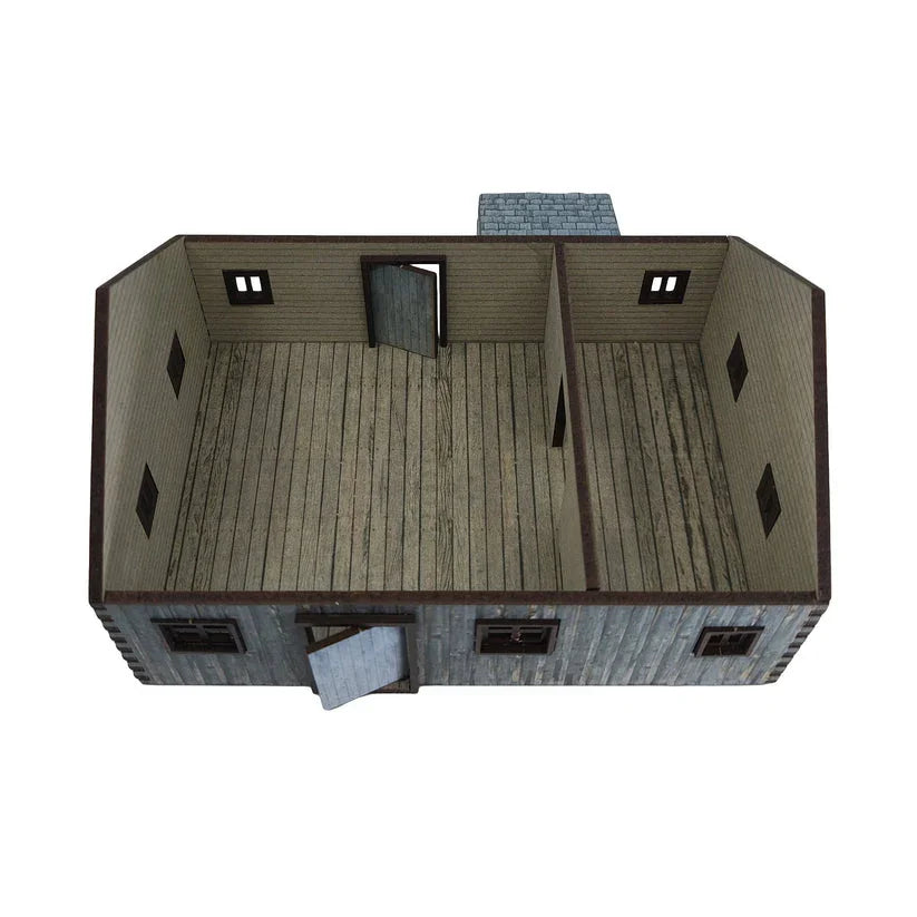 Battlefield Accessories: Village House 2 Wood - 28mm (TTR)