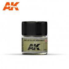 AK Interactive Real Colors - Acrylic Lacquer Paint 10ml bottle - BSC No28 Silver Grey