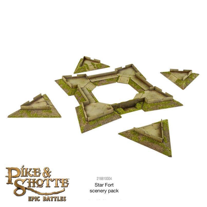Warlord Games - Epic Battles: Pike & Shotte Star Fort with Ravelins Scenery Pack - Gap Games