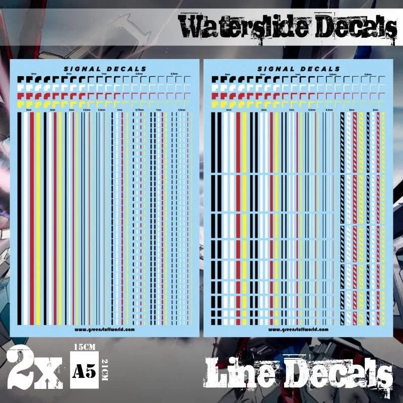 Waterslide Decals - Lines - Gap Games